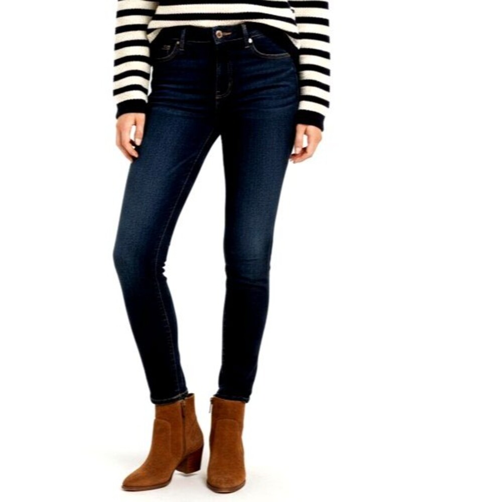 FRAME Denim Le High Skinny Jeans in Rinse Women 26 Dark Wash Designer